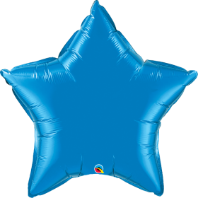 36 inch Qualatex Sapphire Blue Star Foil Balloons